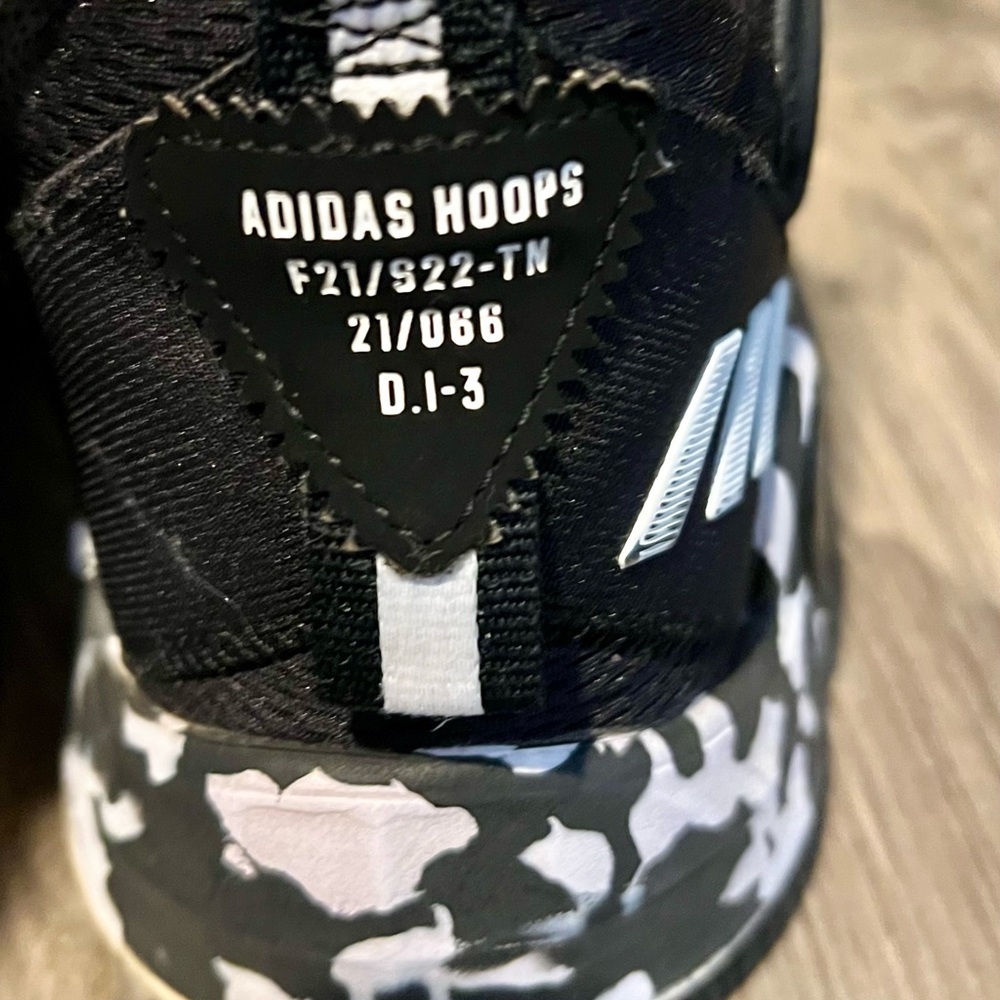 Adidas D.O.N. Issue #3 Basketball Shoes Black White Camo Men’s 9.5 - Picture 3 of 14